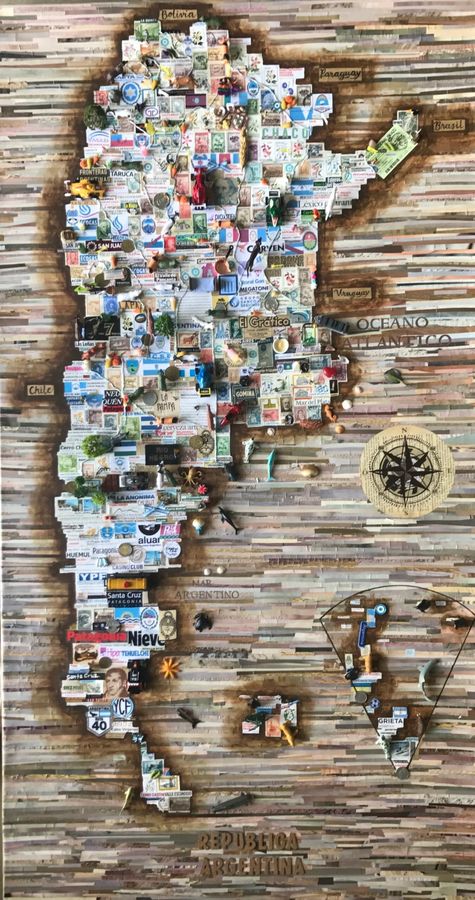 Argentina — Collage on canvas