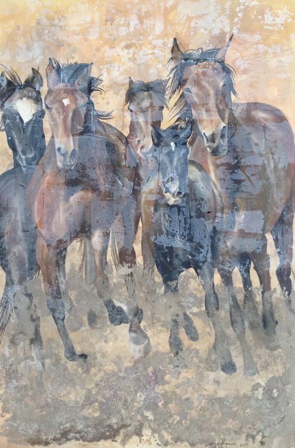 Caballos — Oil on canvas