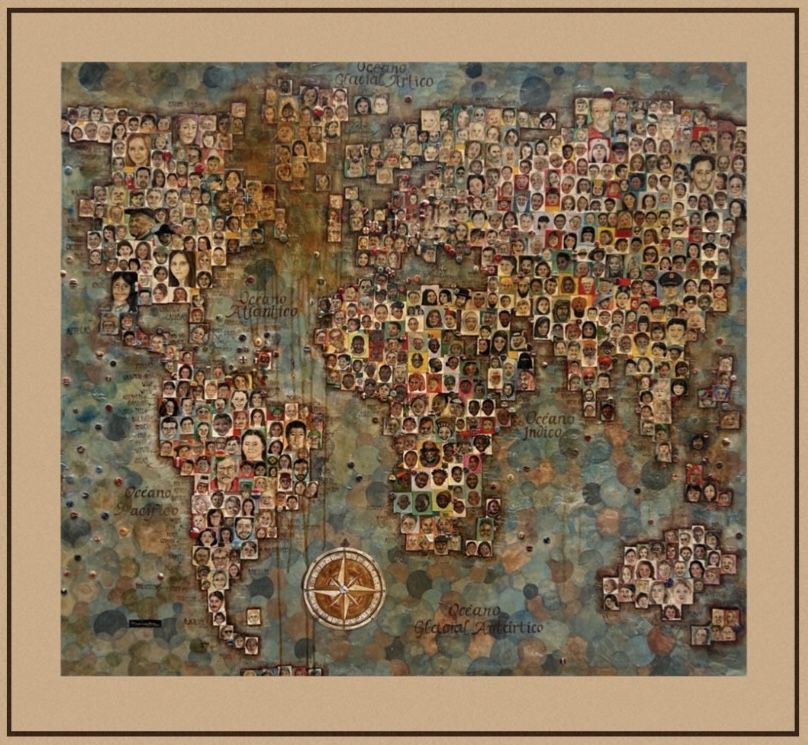 Nobody — Painting and collage on canvas